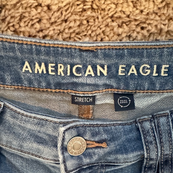 American Eagle High Rise Cargo wide Leg Women's Jeans - Picture 3 of 7